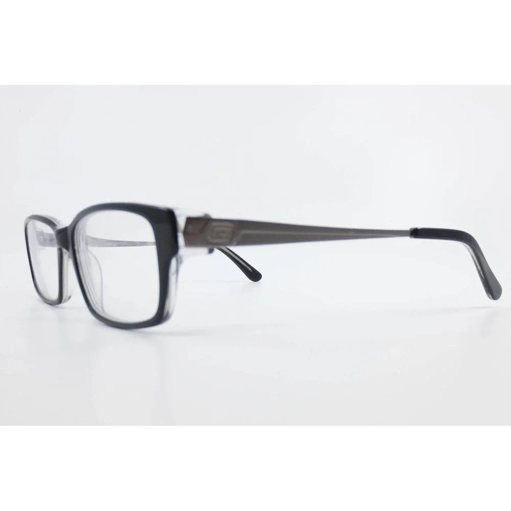 G Sport by Gargoyles Bolt Eyeglasses Black Grey Rectangular Frames 56-17-140 BLK